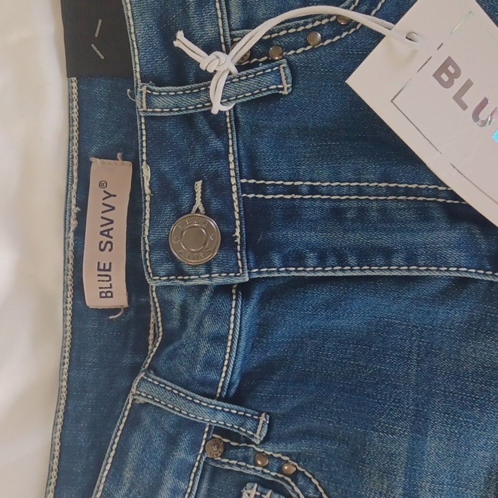 Blue Savvy denim high rise shorts - Picture 5 of 5